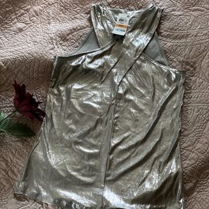 Silver Metallic Blouse